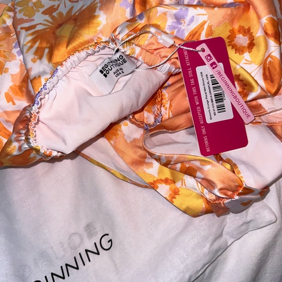 Beginning boutique genovia floral orange mini dress - Picture 6 of 6